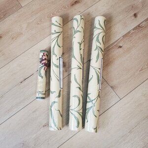 Lot of 4 Vtg Eisenhart Wallcovering Double Rolls Floral Wallpaper & Border 9401
